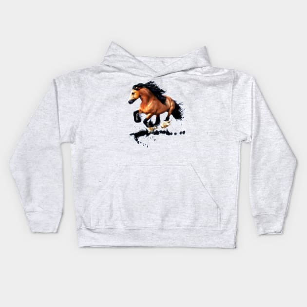 Lord Creedence, Gypsy Vanner Horse Kids Hoodie by bhymer